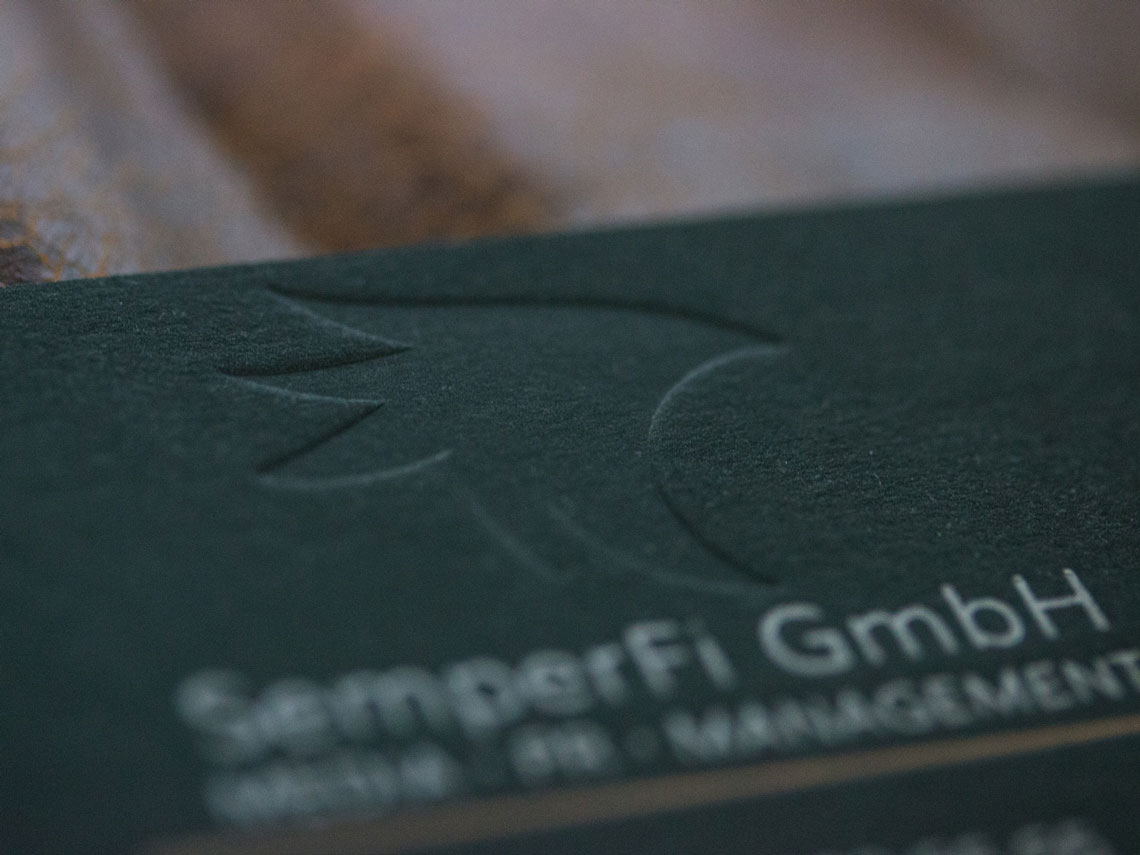 Vistenkarte und Website für die SemperFi GmbH